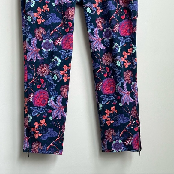 Soft Surroundings Della Ankle Zip Pants Jacobean Floral Size L 14/16 Pull On - Picture 5 of 14